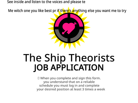 Ships Theory: Application Form CC_isme