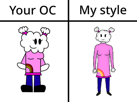 OC Redraw for quinnisdabest (Cloud Girl)