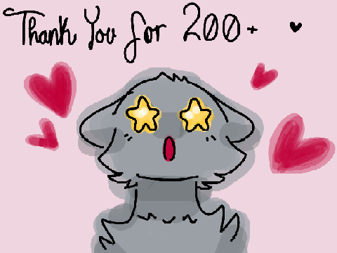 TYSM FOR 200+ FOLLOWERS!!! <3333