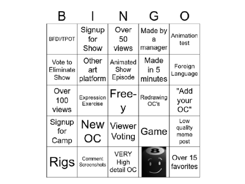 SSC Bingo Card