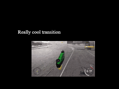 Really cool transition