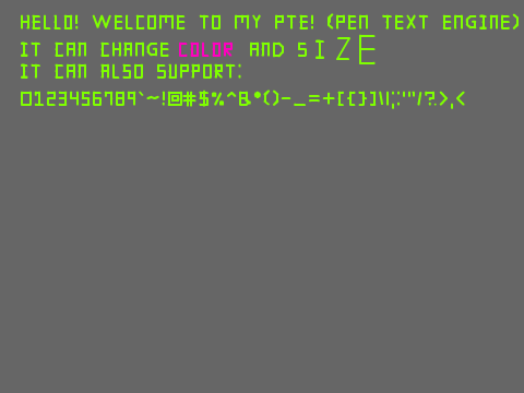 Pen text engine