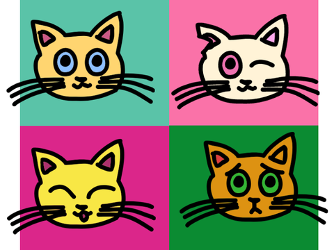 Andy Warhol-Inspired Cat Art |Ferret