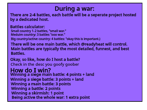 WAR RULES - IRP5 [DEVELOPERS, READ THIS NOW]