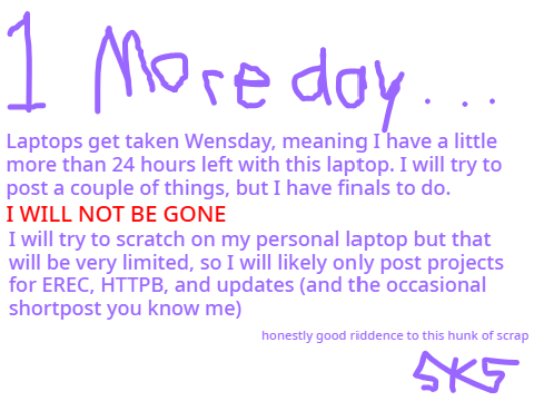 1 more day of crappy laptop