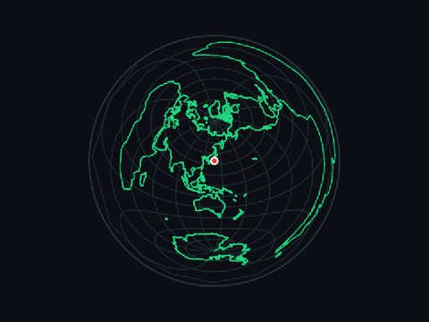 正距方位図法 / Azimuthal equidistant projection map