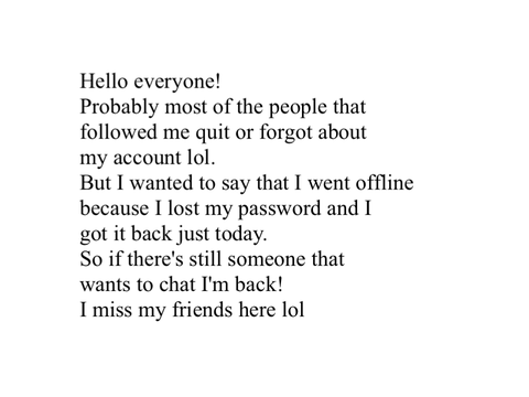 I'm alive LOL