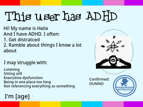 This user has ADHD