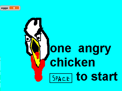 one angry chicken