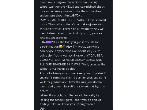 I forget that homophobic people are actually real and living among us