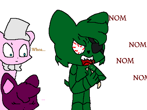 FNAF-DARES:Greenmoon Eats A Worm 
