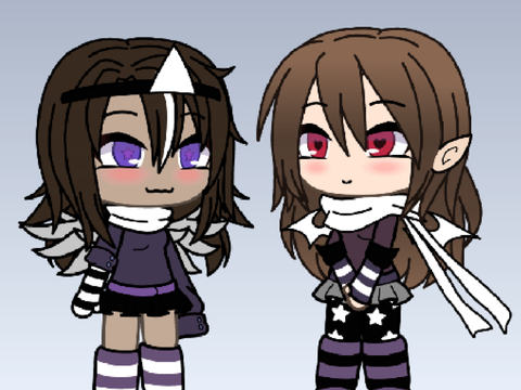 Rose and Evie in Gacha Life