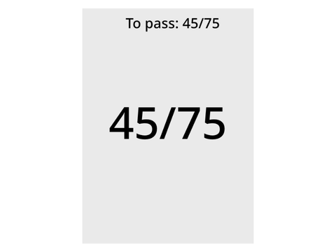 I passed… barely.