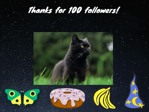 THANK YOU FOR 100 FOLLOWERS!!