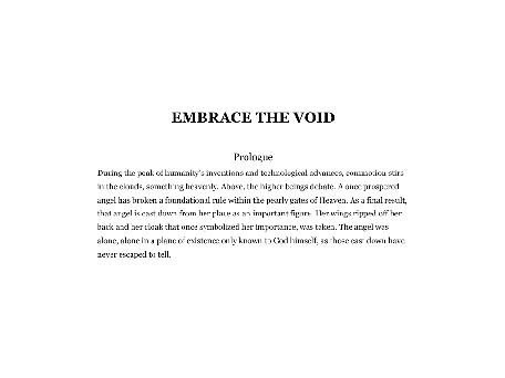 WRITING THE VOID