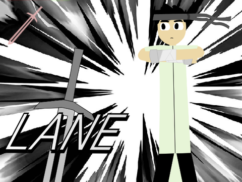 Lane's victory animation in Super Smash Bros. Ultimate