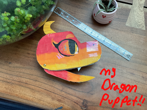 MY DRAGON PUPPET + extra plushie