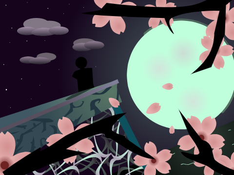 Sakura Dock Parallax Art