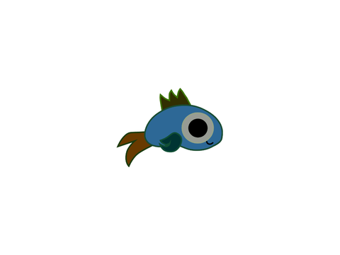 Patchwork pals tuna fish vector