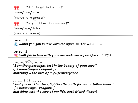 Matching bios<3