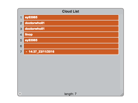 Infinite Cloud List Engine