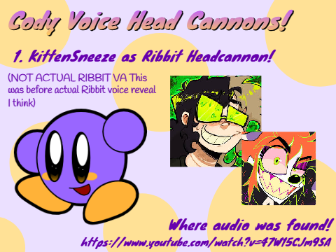 Cody Voice Head Cannons!