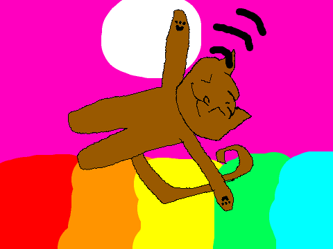 Silly dancing cat
