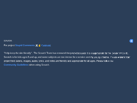 Scratch Community is so GENUINELY sensitive