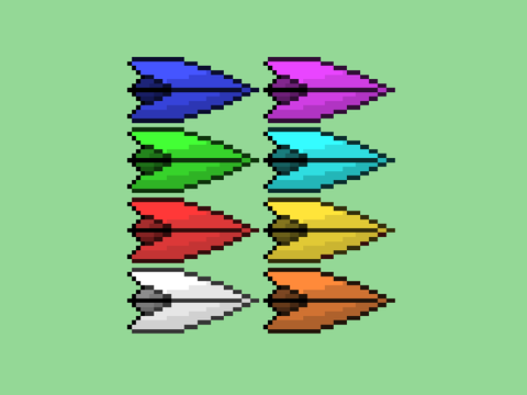 Pixel Paper Airplane Art