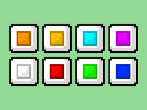Pixel Color Buttons Art