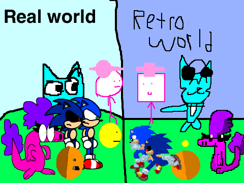 Add yourself meeting your retro side! remix remix remix