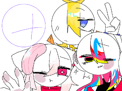 フリー合作イラスト