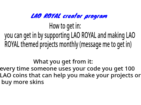 LAO ROYAL creator program