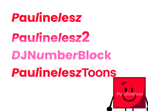 Paulinelesz Logos for @paulinelesz @paulinelesz2 and @DJnumberblock