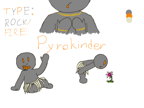 Fakemon for @Thunderbeast: Pyrokinder