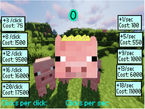 Piggy minecraft clicker!