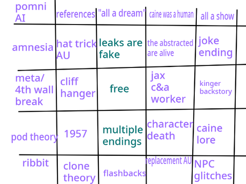 TADC EP. 9 BINGO CARD!!!