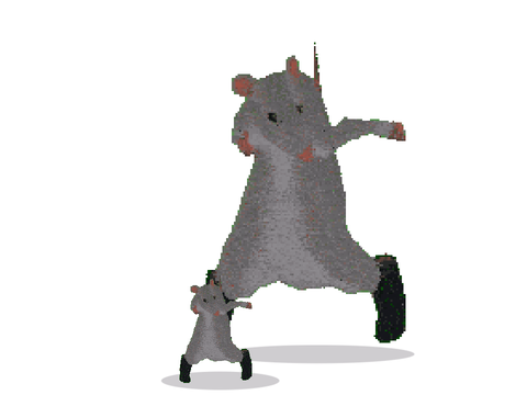 bailey found a bug but i replaced bailey with the dancing rat