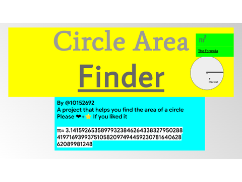 Circle Area Finder #Math# Projects #Educational