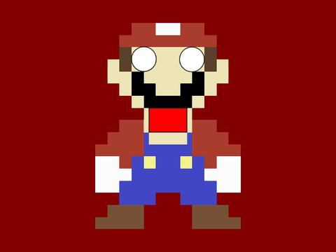Mario doing the Full Face Icon Face