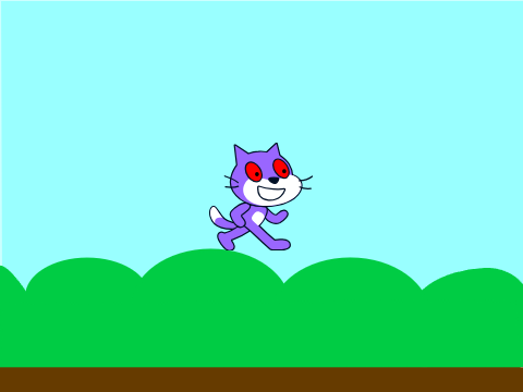 Evil scratch cat runs!