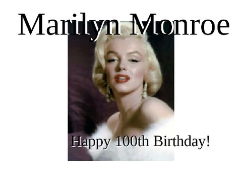 Marilyn Monroe's 100th Birthday! 