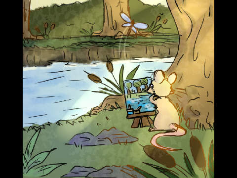 Mouse painting artwork 