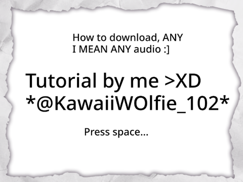 How to download any audio.
