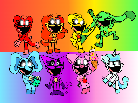 Smiling critters artwork (Poppy playtime ch-3)