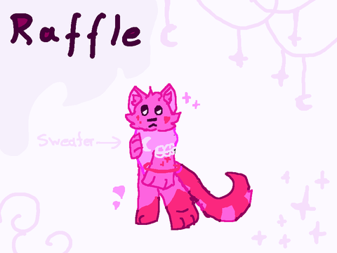 Raffle | pink anthro fox
