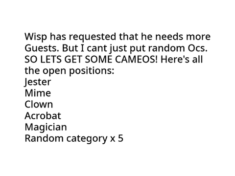 I'm taking Cameos for AAC!