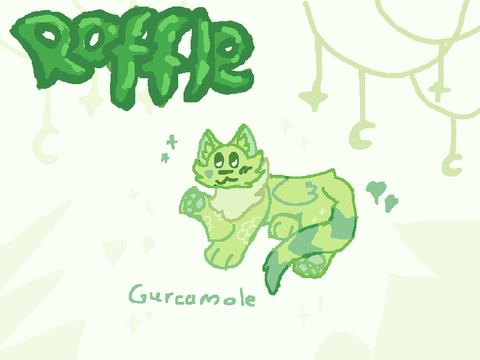 Raffle | green pastel fox