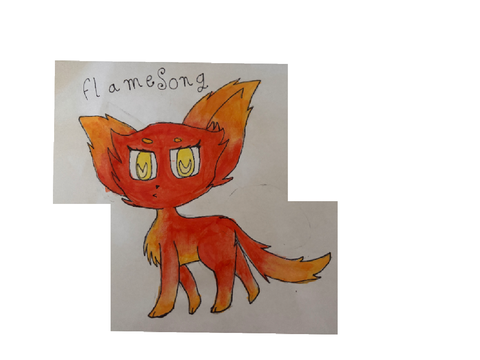 Painting of a new oc! Flamesong!