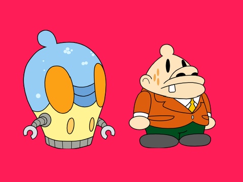 Super Milk Chan - Tetsuko and President vectors